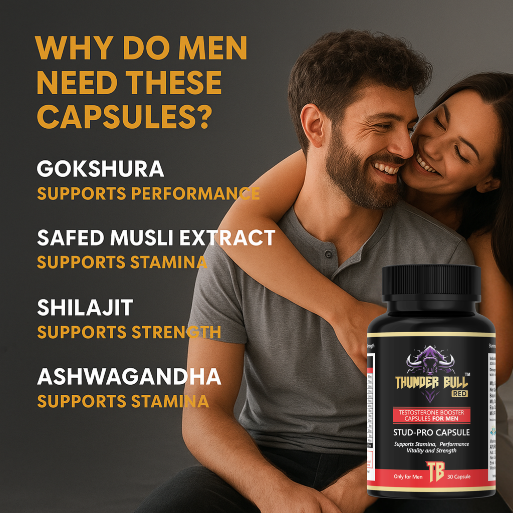 Thunder Bull Trial Pack | Stud-Pro Capsules (30 Caps) + Stud-Pro Massage Oil (10ml) Combo | Ultimate Men's Wellness Kit