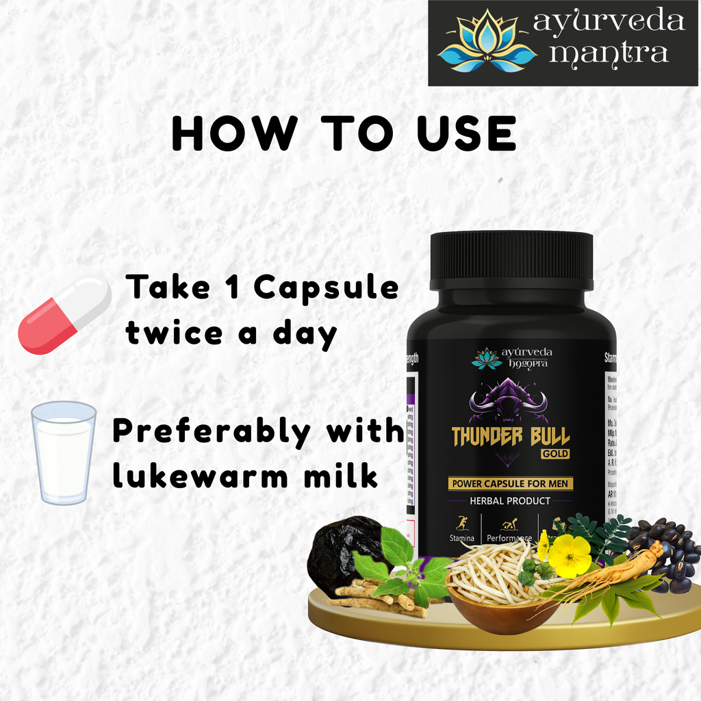 Thunder Bull Gold: Ayurvedic Power Capsules for Stamina, Performance & Strength