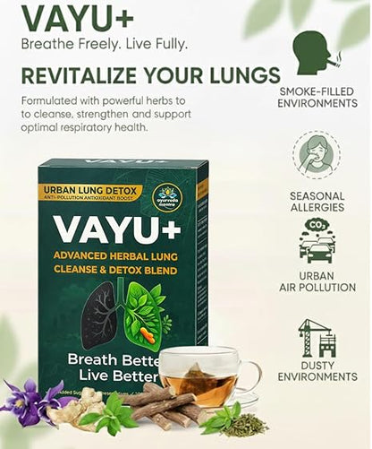 Vayu+ Lung Support Herbal Tea Powder