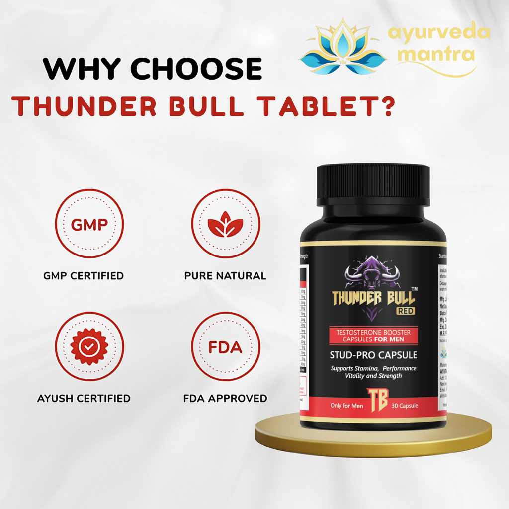 Thunder Bull Trial Pack | Stud-Pro Capsules (30 Caps) + Stud-Pro Massage Oil (10ml) Combo | Ultimate Men's Wellness Kit