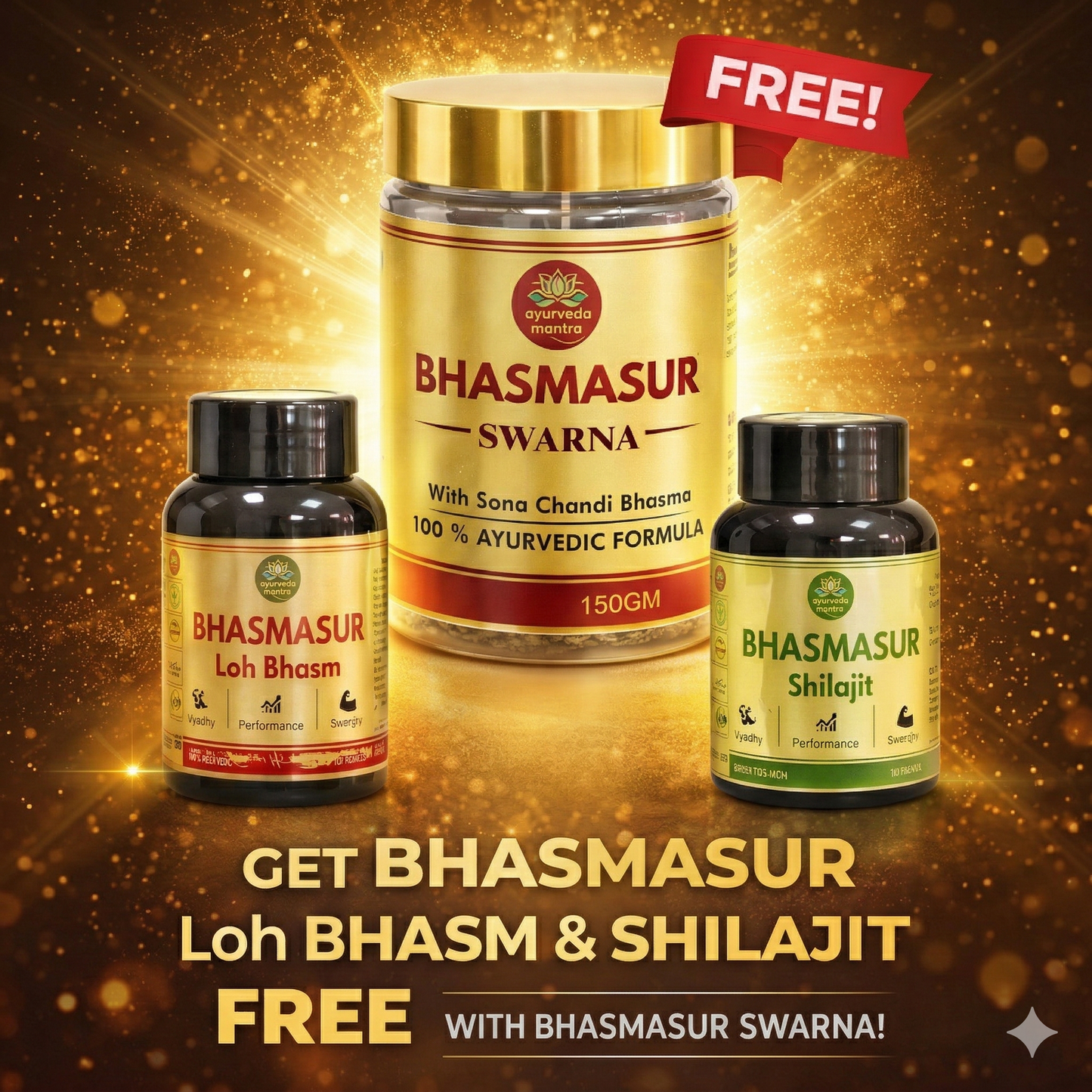 Product Title: Bhasmasur Vitality Kit – Premium Swarna Bhasma, Loh Bhasm & Himalayan Shilajit Combo (Strength & Immunity)